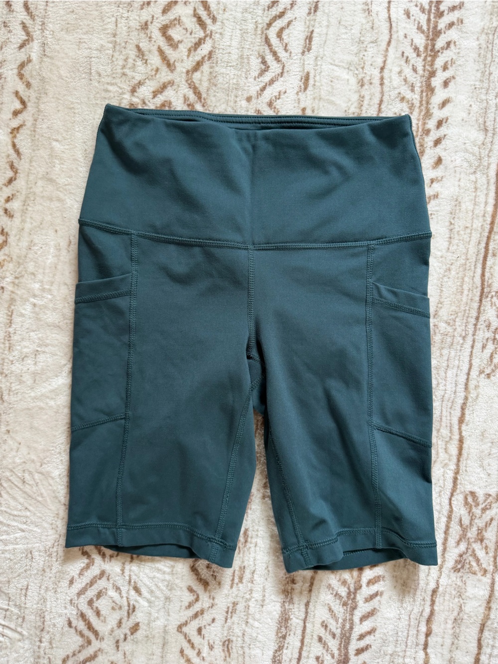 Yogalicious Deep Forest Green Pocketed Bike Shorts